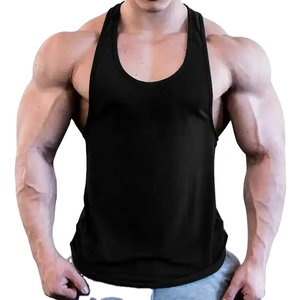 Débardeur pour homme de haute qualité, écologique, respirant, à séchage rapide, 100% coton, col carré, imprimé sur mesure, pour la salle de sport, la remise en forme et l'entraînement - Product Image 1