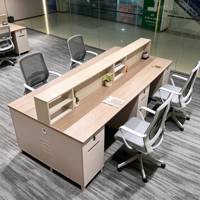 Poste de travail modulaire pour bureau, poste de travail pour 4 personnes, design de poste de travail informatique, table de poste de travail