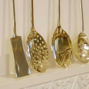 Handmade Brass <b>Cooking</b> Cutlery Set Premium Kitchen Utensil Collection for <b>Cooking</b> Serving Frying and Traditional Indian Kitchen - Product Image 1