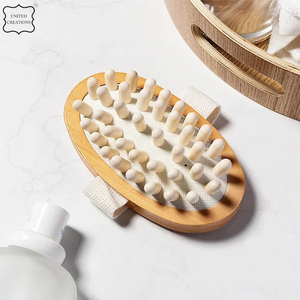 Brosse à cuir chevelu brosse à shampoing imprimante personnalisée Silicone souple grand massage en bois masseur de cuir chevelu - Product Image 4