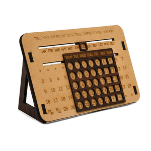 Lịch Hẹn Hò Để Bàn Bằng Gỗ Thời Trang Chất Lượng Hàng Đầu Khối Đếm Ngược Để Bàn Bằng Gỗ Tùy Chỉnh Khối Lịch Đứng Vạn Niên - Product Image 3