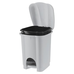 Kitchen <b>bin</b> (6Lt) pedal <b>lid</b> CAROLINA Grey 810153610D - Product Image 1