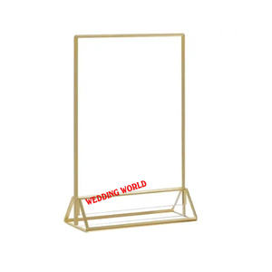 Couleur argent fait à la main ensemble de deux porte-cartes classique élégant nouvelle table décorative Restaurant Ware bureau Ware carte support - Product Image 2