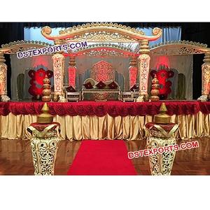 Nuevo Diseño de Mandap para Bodas Indias, Mandap de Fibra Resistente Tallado, Mandap Ceremonial para Bodas Indias, California - Product Image 1