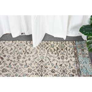 Tradicional Beige azul 1,6x3,2 pies alfombra de retazos de lana estilo turco alfombra de sala de estar con respaldo de látex para adolescentes tamaño 9x12 - Product Image 2