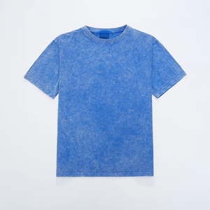 เสื้อยืดผ้าฝ้ายสไตล์วินเทจสำหรับผู้ชายโอเวอร์ไซส์เปิดไหล่ปล่อยว่างบนถนนผ้าฝ้าย100% ฟอกสี250gsm ออกแบบได้ตามต้องการ - Product Image 6