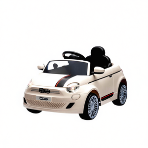 Voiture électrique 12V Fiat 500 blanche 1137 B Style 115x70.5cm RC - Product Image 2