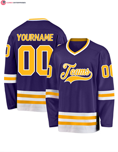 Camisetas de hockey sobre hielo de equipo de alta calidad al por mayor con bordado de apliques personalizados, ropa deportiva de la mejor calidad, camiseta de hockey sobre hielo - Product Image 2