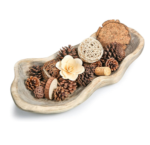 Cuencos de masa de madera decorativos de Color personalizados para Decoración de mesa de restaurantes cuenco de vela de madera moderno de muy buena calidad - Product Image 2