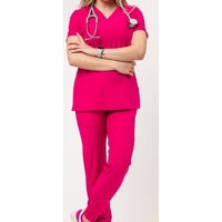 Ensembles d'uniformes de gommage Col montant à manches courtes Vente en gros Personnalisé Hommes Femmes Hôpital Médecin Infirmière Scrubs Ensembles Uniforme