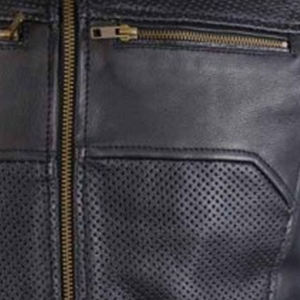 Gilet en cuir sans manches tendance de grande taille pour hommes Gilet en cuir de moto pour hommes Gilet en cuir de vachette - Product Image 5