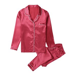 Pantalones de manga larga de seda 100% de algodón puro, conjunto informal de dos piezas, nuevo conjunto de pijama para mujer - Product Image 6