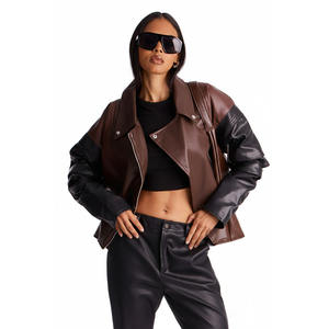 <b>Winter</b> Fashion <b>Women's</b> Motorcycle Jacket Plain Dyed Knitted Breathable Waterproof <b>Plus</b> <b>Size</b> Stylish <b>Coat</b> <b>for</b> Girls - Product Image 1