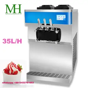 Proveedor de China, máquina de helados de servicio suave de pie, 2 sabores
