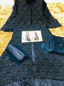 Georgette-traje de baño con bordado a mano, traje de baño con bordado a mano del precio más bajo, de venta al por mayor de India - Product Image 5