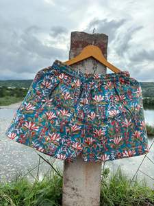 Short femme coton bohème floral fait à la main Style Hippie Vintage poche à cordon décontracté été Look Vintage - Product Image 6