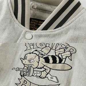 Chaqueta universitaria de béisbol de cuero y lana con logotipo personalizado, chaqueta universitaria reversible con capucha, ropa de calle de talla grande a la moda - Product Image 5