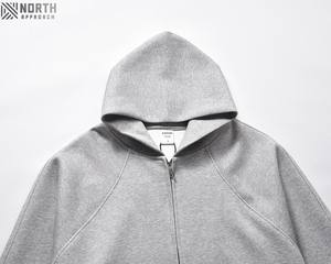 Broderie recadrée de haute qualité sweat à capuche en détresse surdimensionné Logo personnalisé Boxy Fit pull récolte lavé pour l'hiver 450 gsm sweats à capuche - Product Image 4