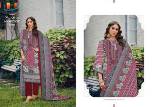 ผ้าเนียต้า ครีเอชั่น คาราจี ดิจิตอล พริ้นท์ ผ้าฝ้ายเนื้อนุ่ม ซัลวาร์ คามีซ แบบสองด้าน ยืดหยุ่น ป้องกันแสงแดด แห้งเร็ว - Product Image 6