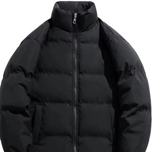 Chaqueta Acolchada para Hombre OEM, Estilo Urbano Personalizable, Chaquetas Bomber de Color Sólido, Ropa de Invierno de Alta Calidad Hecha de Poliéster - Product Image 1