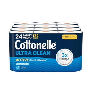 Cottonelle Ultra Clean <b>Toilet</b> Paper Nine Mega <b>Rolls</b> <b>Cheapest</b> Price Bulk Sale Soft Strong Active Ripples - Product Image 1