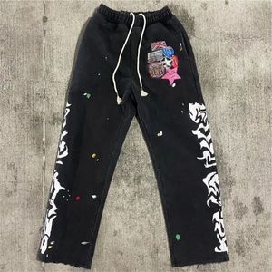 กางเกงวินเทจผ้าฟอกกรดแขนยาวสำหรับผู้ชายกางเกงปักลายปักแบบกำหนดเองได้ - Product Image 3