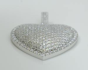 Lujo gran corazón totalmente helado 925 Plata personalizado Moissanite Hip Hop colgante con romántico Baguette diamante para regalo - Product Image 3