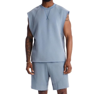 Oversized Plus Size Bodybuilding <b>Stringer</b> Loose Design Custom Unisex Fashionable Casual Wear High Street Round Neck Tank Top - Product Image 2