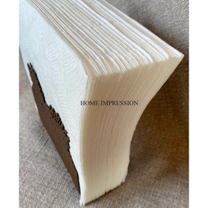 Merveilleux porte-serviettes en bois coupe concepteur de table fait à la main couleur marron porte-mouchoirs pour une utilisation régulière serviettes de fête - Product Image 3