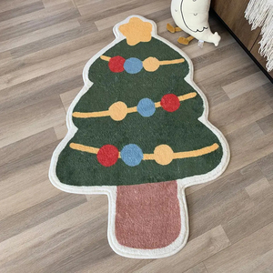 ผ้าคลุมฐานต้นคริสต์มาส ขนเทียม ทรงกลม ลายธีมฤดูหนาว เป็นมิตรกับสิ่งแวดล้อม ปรับแต่งได้ ผลิตจากโรงงานโดยตรง ของตกแต่งบ้านช่วงคริสต์มาส - Product Image 1