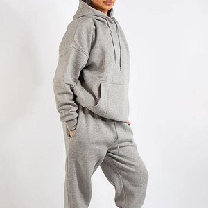 100% Cotton Sports Wear Women's Tracksuits New Design Pullover <b>Hoodie</b> and Jogging Pants Tracksuits for Winter Use - Product Image 4