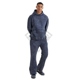 Vente en gros Ensemble de survêtement 100% coton Survêtement surdimensionné avec logo personnalisé délavé à l'acide pour hommes pour l'hiver - Product Image 1