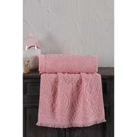 Serviette de toilette Varol Jacaranda 100% coton jacquard à motif damassé, douce et compressée, 50x90cm, pour la maison, la cuisine, l'hôtel, la plage, idéale comme cadeau