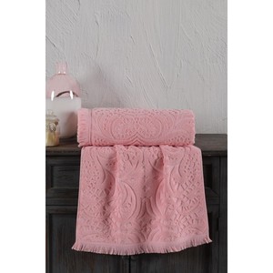 Serviette de toilette Varol Jacaranda 100% coton jacquard à motif damassé, douce et compressée, 50x90cm, pour la maison, la cuisine, l'hôtel, la plage, idéale comme cadeau - Product Image 3