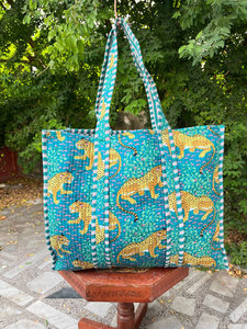 Bolso de mujer, bolso de compras grande, bolso kantha hecho a mano, bolso de maquillaje, bolso kantha reciclado - Product Image 5
