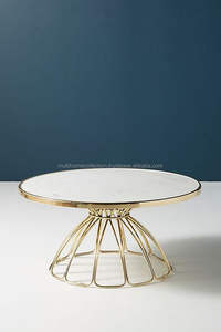 Meubles de luxe pour la maison Table basse pour salon Table basse en métal avec verre rond fournitures faciles fabriquées en inde - Product Image 6