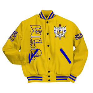 Sigma Gamma Rho 1922 Elite Letterman Jacket Premium SGRho Greek Varsity Royal Poodle Inspirado Ropa - Product Image 4