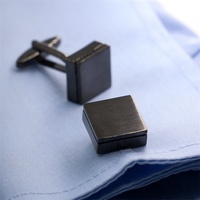 Gemelos personalizados en forma de cuadrado 3D, para hombre, regalo de negocios, amigo
