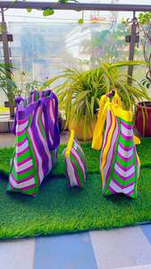 Sacs à provisions en nylon recyclé écologique Sac à linge d'approvisionnement en vrac en plastique polypropylène durable réutilisable fabriqué en Inde - Product Image 4