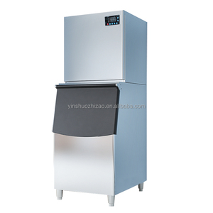 Machine à glaçons commerciale en acier inoxydable de 150 kg/24h, machine automatique de fabrication de blocs de glace et de glaçons pour les petites entreprises - Product Image 1