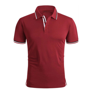 Nouvelle dernière mode hommes été haute qualité hommes Polo T-Shirt Logo personnalisé pleine impression solide vert Olive couleur blanc polos - Product Image 3