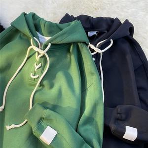 เสื้อสเวตเตอร์มีฮู้ดของผู้ชาย, เสื้อสเวตเชิ้ตแบบสวมหัวทรงหลวมแบบลำลองญี่ปุ่นสวมใส่ในฤดูใบไม้ผลิฤดูใบไม้ร่วง - Product Image 3