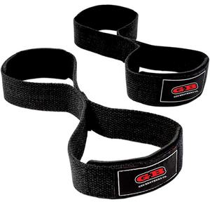 Logotipo personalizado Levantamiento de pesas Figura 8 100% Correas de algodón Últimos diseños Figura 8 transpirable Correas de levantamiento de pesas - Product Image 1