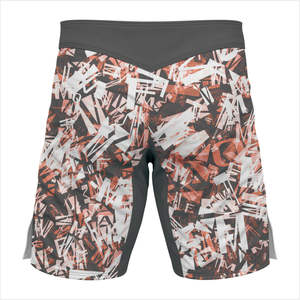 Pantalones cortos de entrenamiento MMA florales bordados transpirables para hombres Grappling Kickboxing Ajuste personalizado Compresión Cintura alta Cordón - Product Image 2