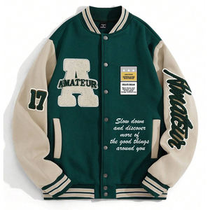 Buen proveedor con impresión de logotipo propio 2025 Servicio OEM ODM Chaquetas universitarias de béisbol universitarias informales de calidad superior para venta al por mayor - Product Image 1