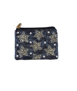 Design de luxe Géorgie Noir Graine Perlé Broderie À La Main Artisanat pour Femmes Filles Mignon Perlé À Glissière Fabriqué en Inde - Product Image 6