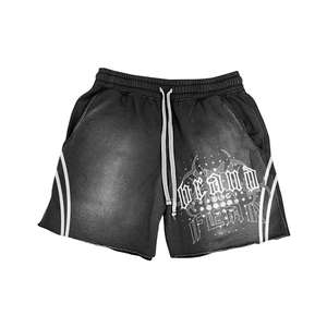 Ensemble de deux pièces en coton sérigraphié à des prix abordables T-shirts et shorts en molleton Survêtements pour hommes Vente en gros - Product Image 3