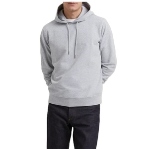 Sweat à capuche OEM brodé en coton épais 100 % anti-boulochage respirant pour homme, coupe oversize à épaules tombantes - Product Image 1