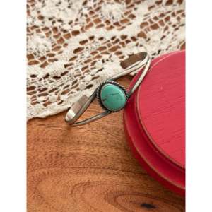 Dave Skeets Fashion Cuff Bracelet Handcrafted with Turquoise & Sterling Silver - Product Image 1