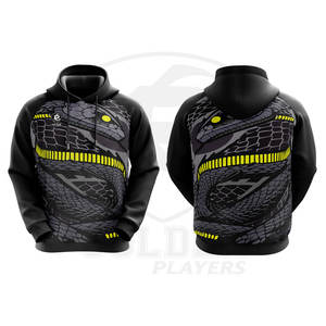 Vêtements décontractés Logo personnalisé Conception Noir/Gris Sweats à capuche pour hommes Custom Made Couleur Capuche à manches longues Sublimation Hoodie - Product Image 4